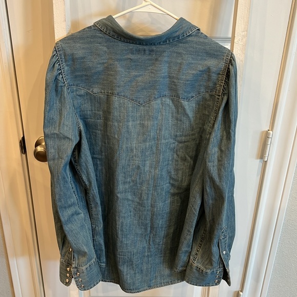 Lauren by Ralph Lauren Women’s Sz 1X Button-Up Western Style Long Sleeved Shirt - Picture 10 of 16
